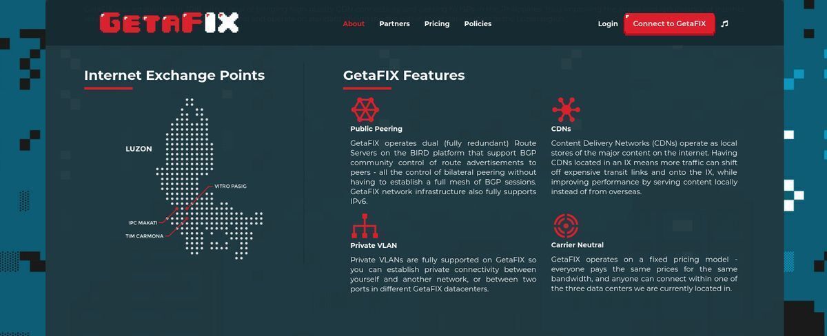 GetaFIX: Connect your BBS, Cable TV Operator or Fiber Optic ISP to a Philippines based Internet Exchange!